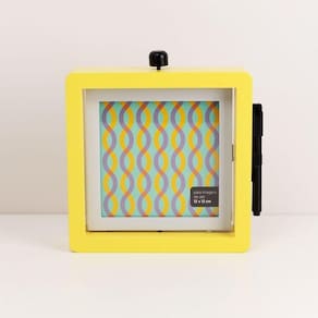 Porta Retrato Giratorio Amarelo 12x12 Cm