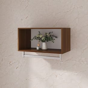 Armário Aéreo Fit 60cm com Cabideiro sem Porta Oliva