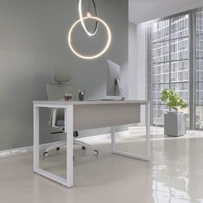 Mesa Madeira 1340 X 600cm M134/60p25tub Cinza/Branco