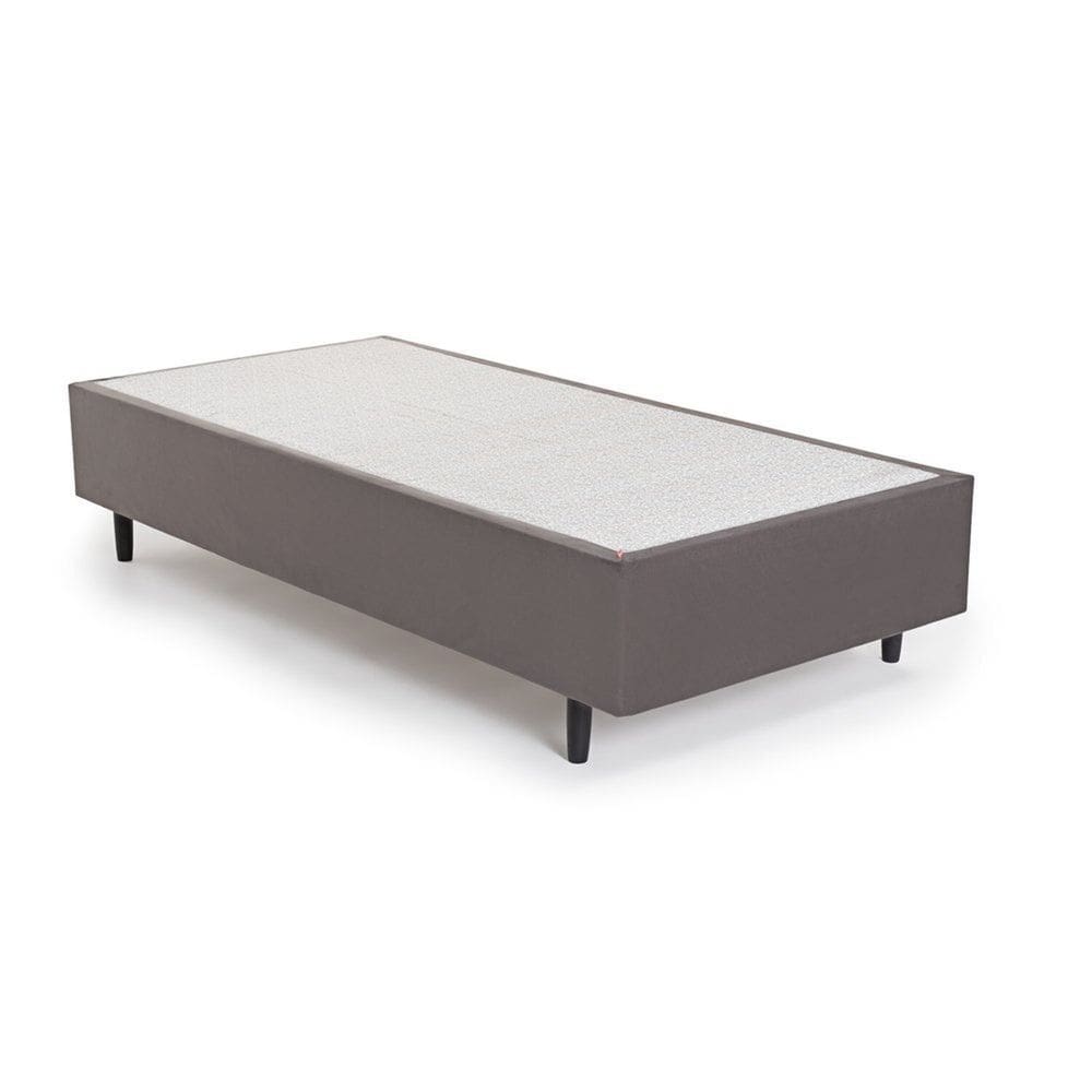 Base Box Solteiro 88 X 188cm Desmontável com Capa Removível Hbox Cinza