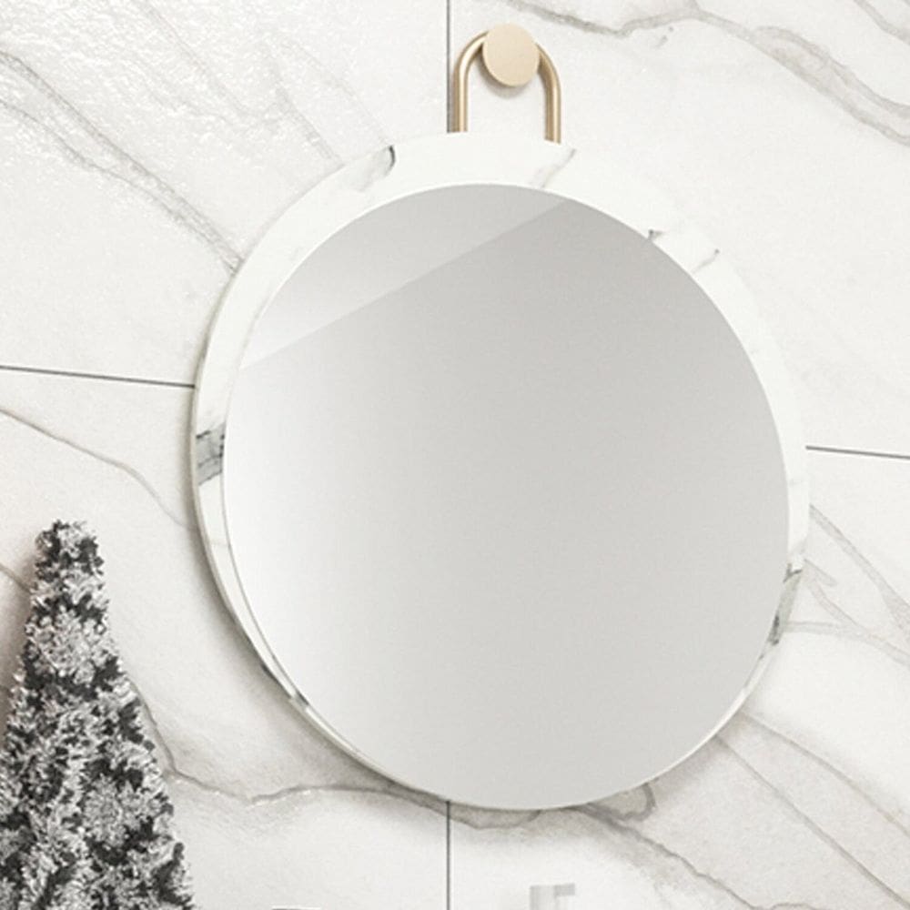 Espelheira de Banheiro Redondo 60cm Ref 650 Thassos