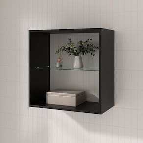 Armário de Mdf Aéreo Fit 60cm sem Porta Preto
