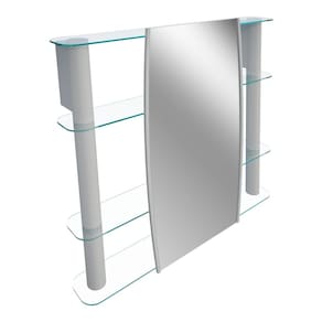 Espelheira Slip I Silver Sobrepor 64,0cm X 62,0cm X 11,5cm Silver