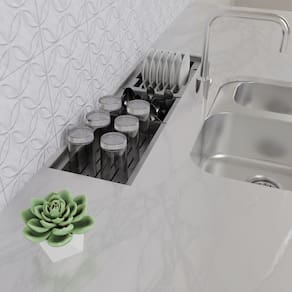 Kit Canal Organizador de 60 Cm, com Acessórios. Inox