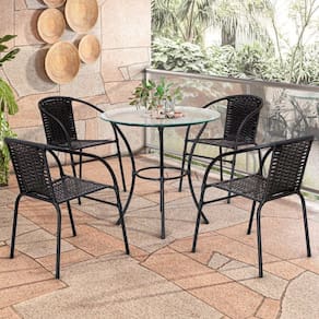 Conjunto de Cadeiras e Mesa Lazer por do Sol Preto