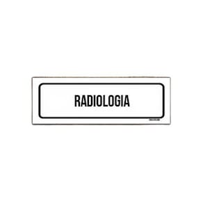 Placa De Sinalização Setor - Radiologia 23X9