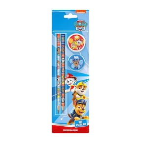 Kit Escolar Patrulha Canina Contém 4 Itens Decorados - Tris Lápis | Borracha | Apontador | Escolar | Patrulha Canina