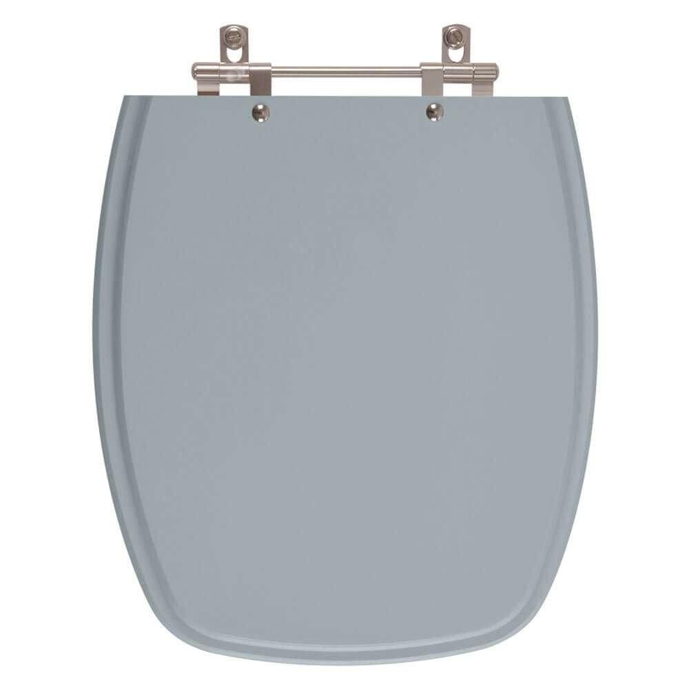 Assento Sanitário Primula Cinza Escuro para vaso Fiori