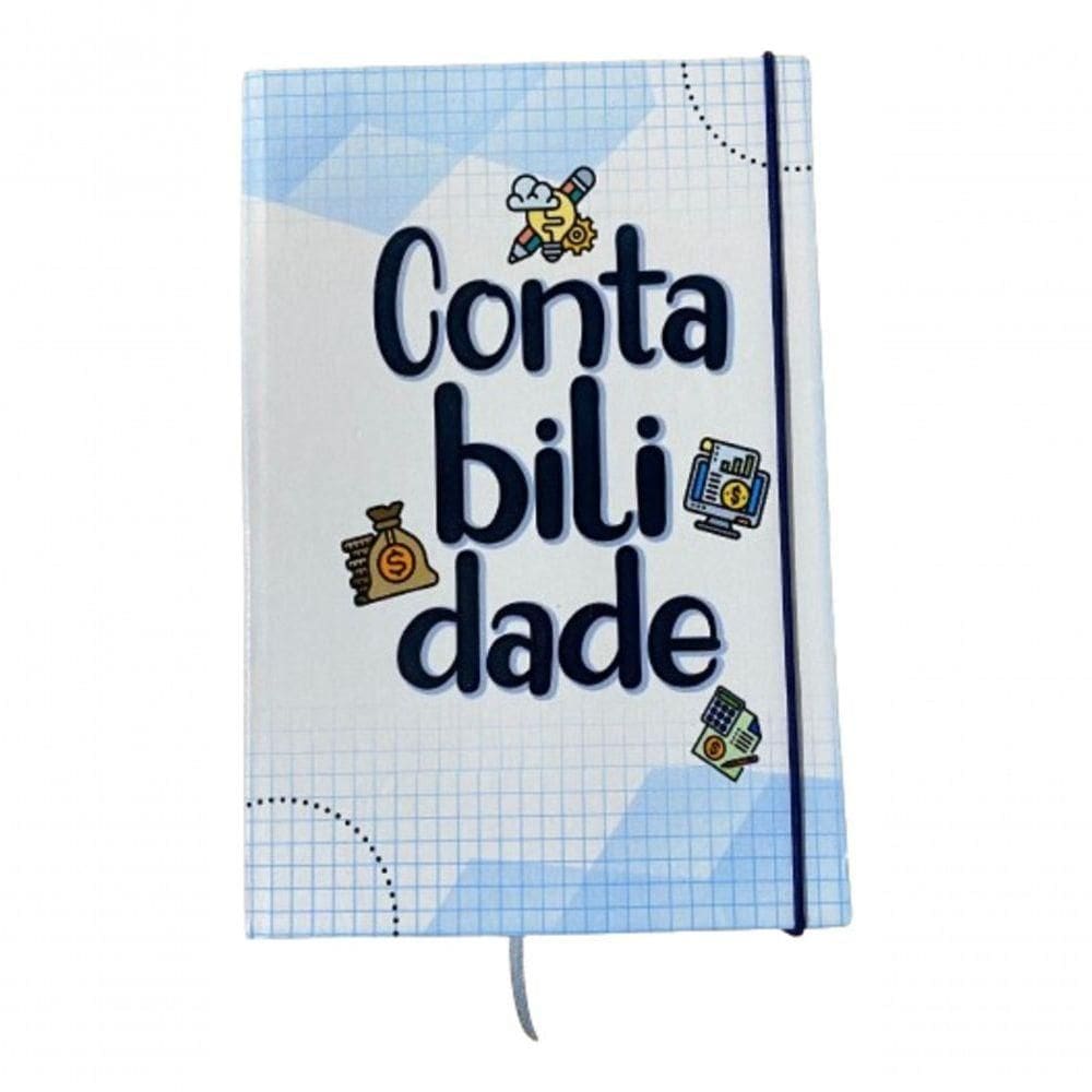 Caderno Sketchbook Grande Capa Profissões 21x14cm Contabilidade Miolo Sem Pauta Para Desenhar