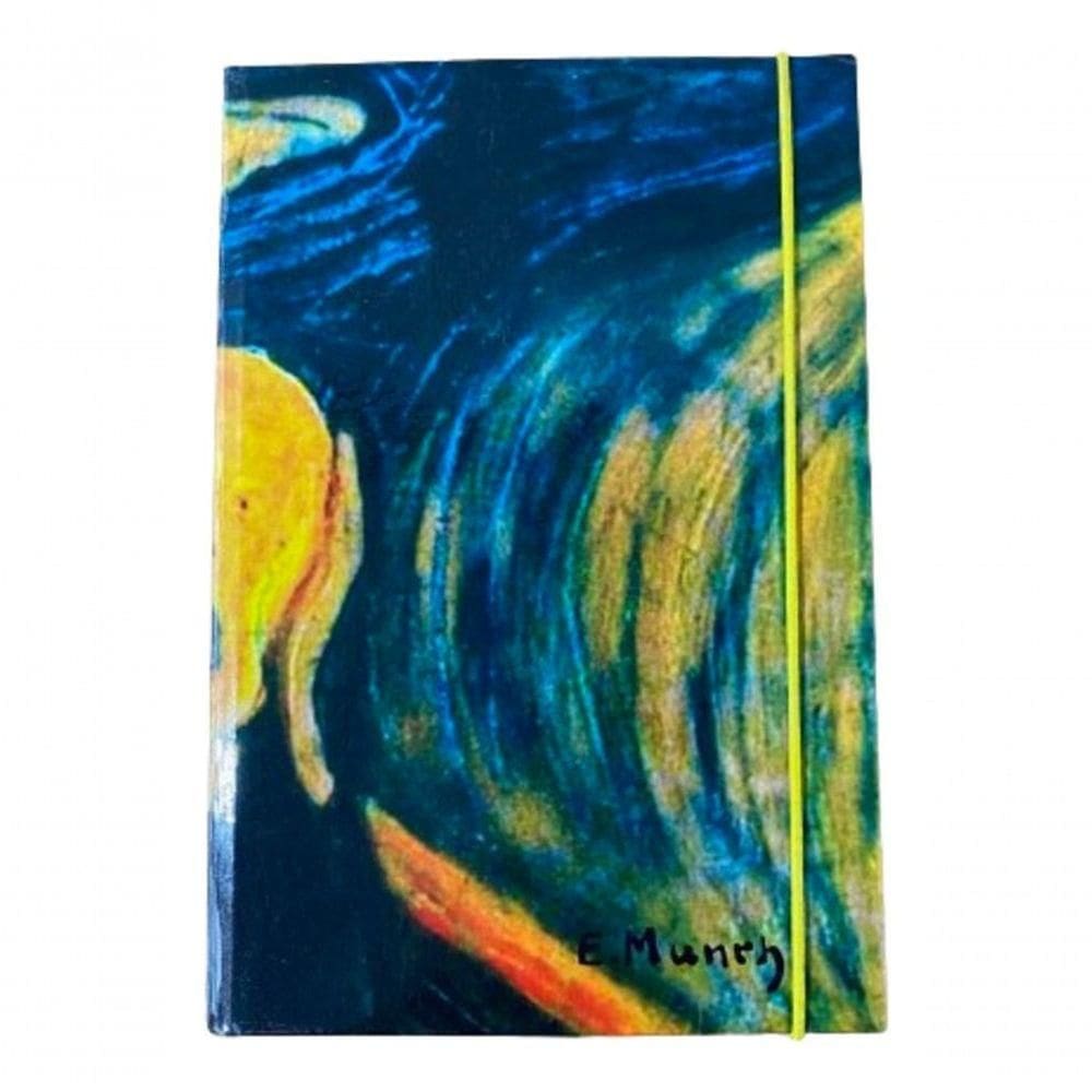 Caderno Sketchbook Grande Capa O Grito Edvard Munch 21x14cm Miolo Sem Pauta Para Desenhar