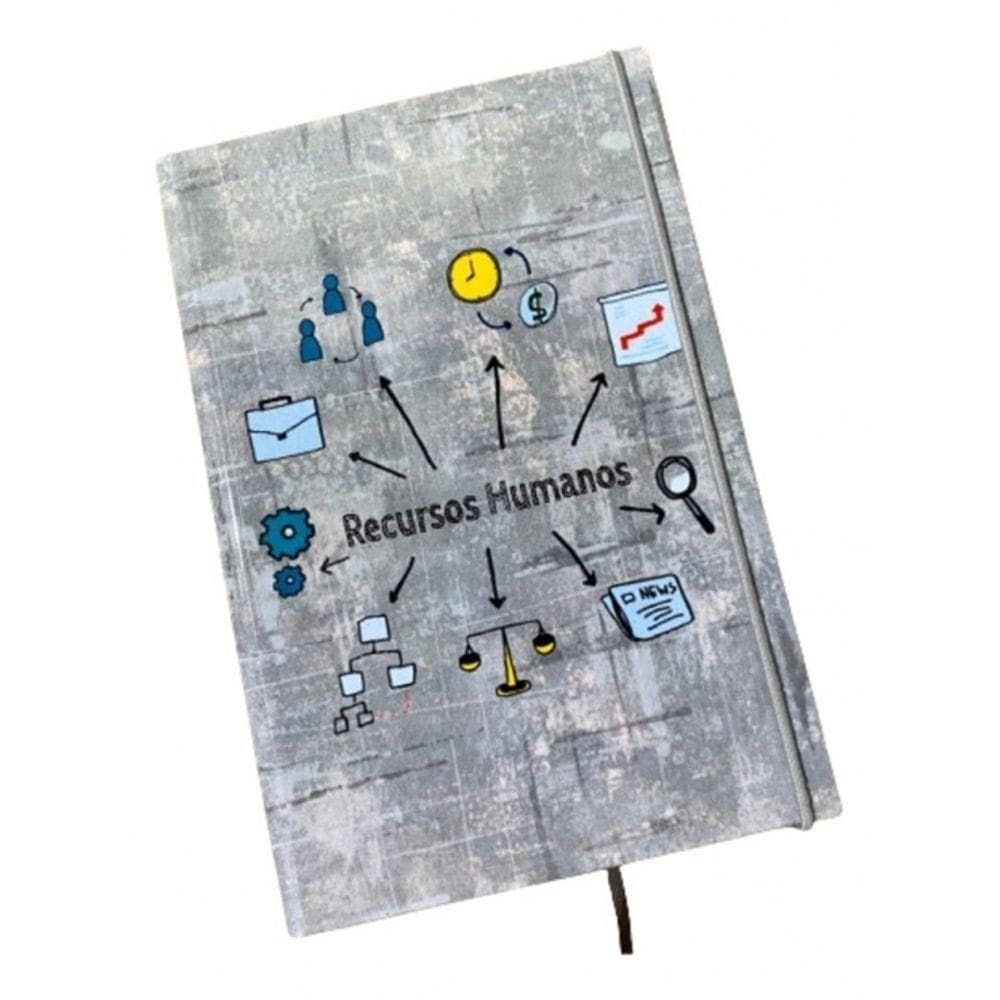 Caderno Sketchbook Grande Capa Profissões 21x14cm Recursos Humanos Miolo Sem Pauta Para Desenhar