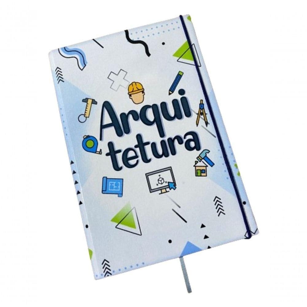 Caderno Sketchbook Grande Capa Profissões 21x14cm Arquitetura Miolo Sem Pauta Para Desenhar