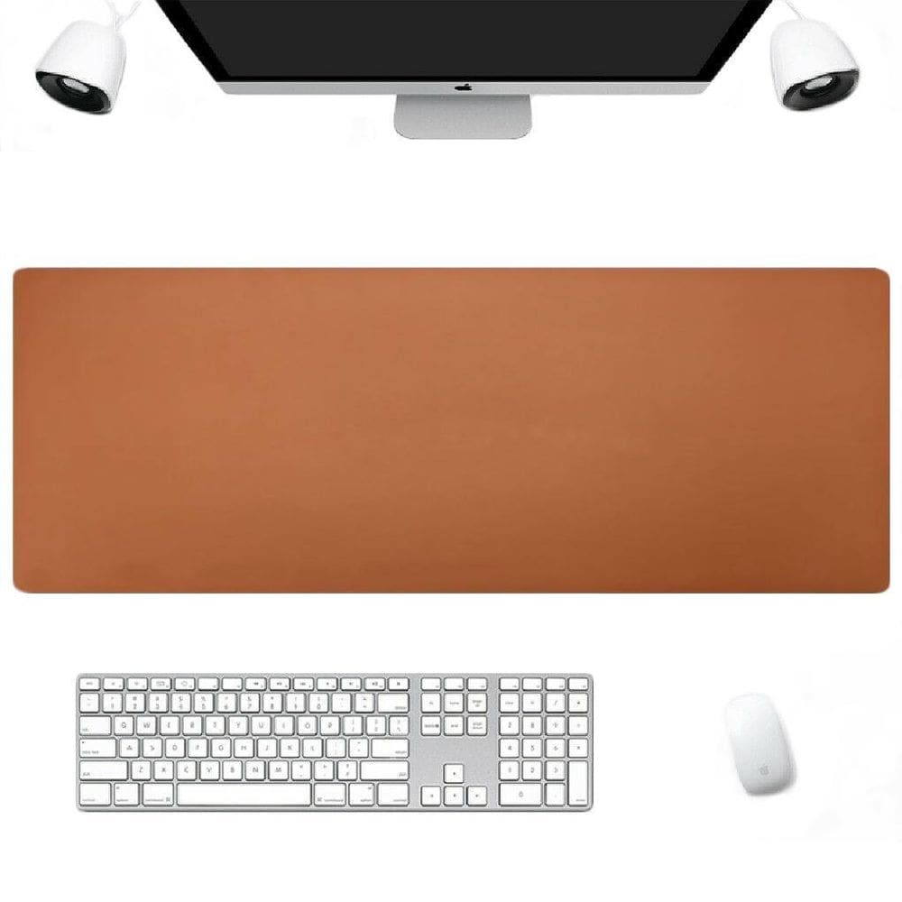 Deskpad Gamer Em Couro 100X30Cm + Porta Copo