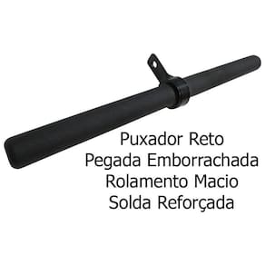 Puxador Reto Com Rolamento 50Cm + Puxador Triângulo Maciço