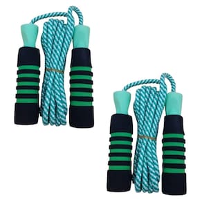 2 Corda De Pular Funcional Treino Cross Fitness Jump Verde
