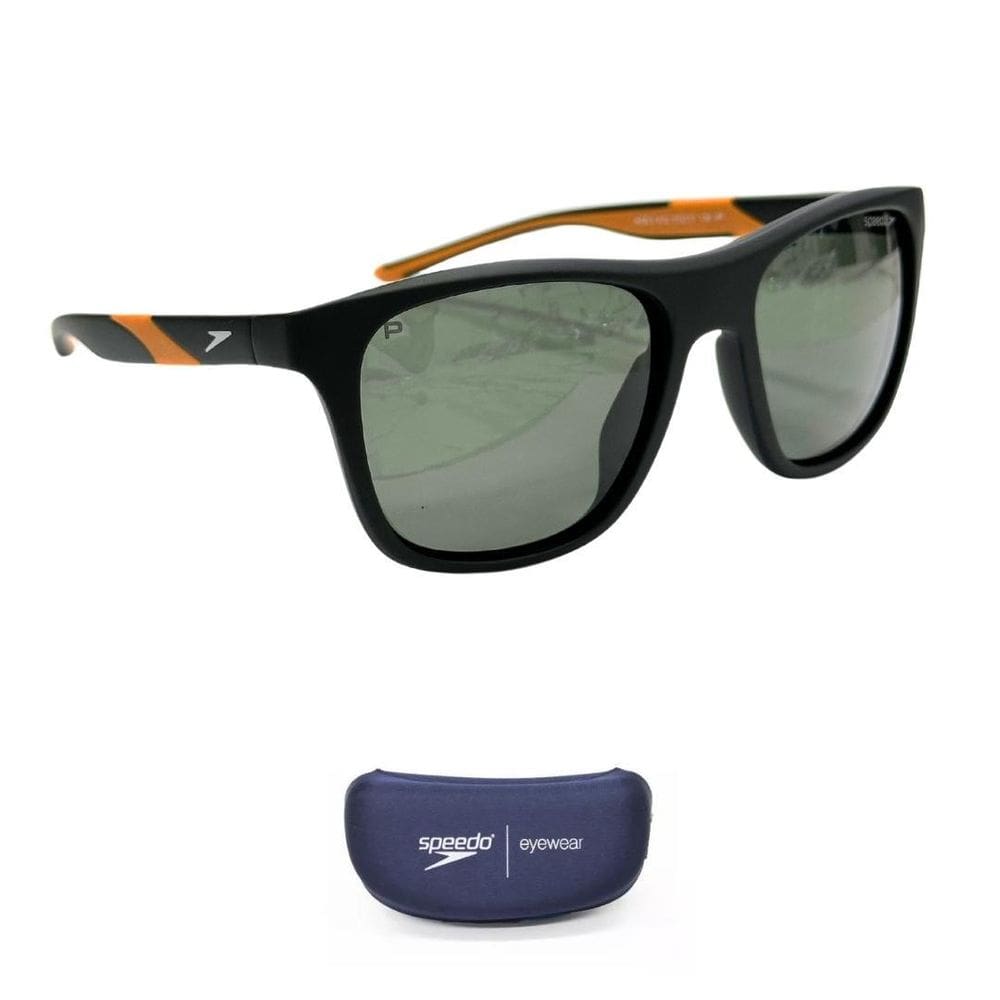 Óculos De Sol Infantil Speedo Ace 3 A12 Black Orange Polariz