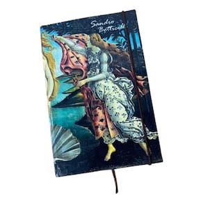 Caderno Sketchbook Grande Capa Obras De Arte 21x14cm Miolo Com Linha Obra Da Capa O Nascimento De Vênus