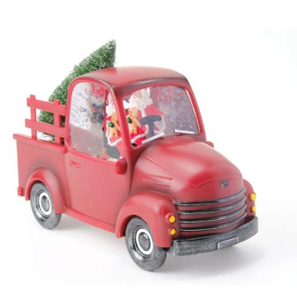 Caminhonete Natalina Globo De Neve C/Led 17Cm 1039167 Cromus