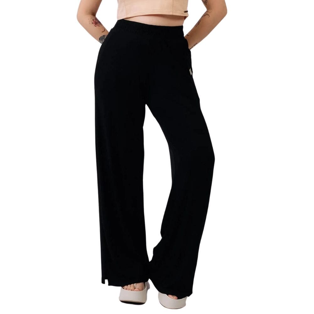 Calça Pantalona Riu Kiu Canelada Luisiana Preta 10990 Preto