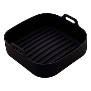 Forma Air Fryer Quadrada Silicone 16cm Preta SLCN044-PT  - Hauskraft