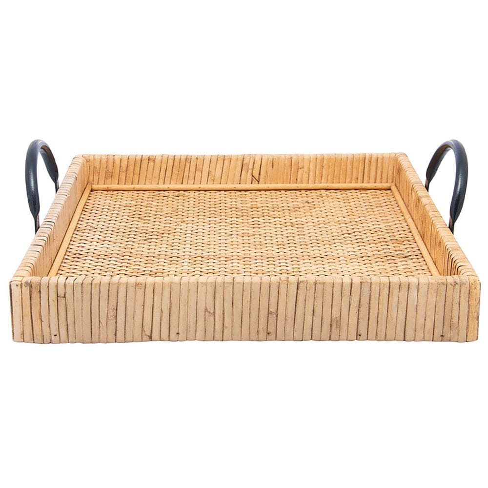 Bandeja Retangular de Fibra Natural com Alça Bali 25x23x9,5 29597 - Wolff