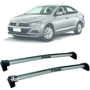 Rack Teto Aluminio Prime VW Virtus 2017 até 23 Prata PR098