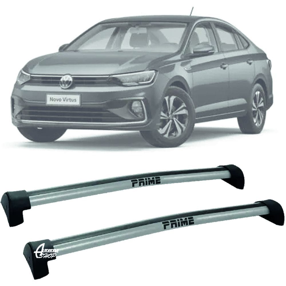 Rack Teto Aluminio Prime VW Virtus 2024 até 26 Prata PR098
