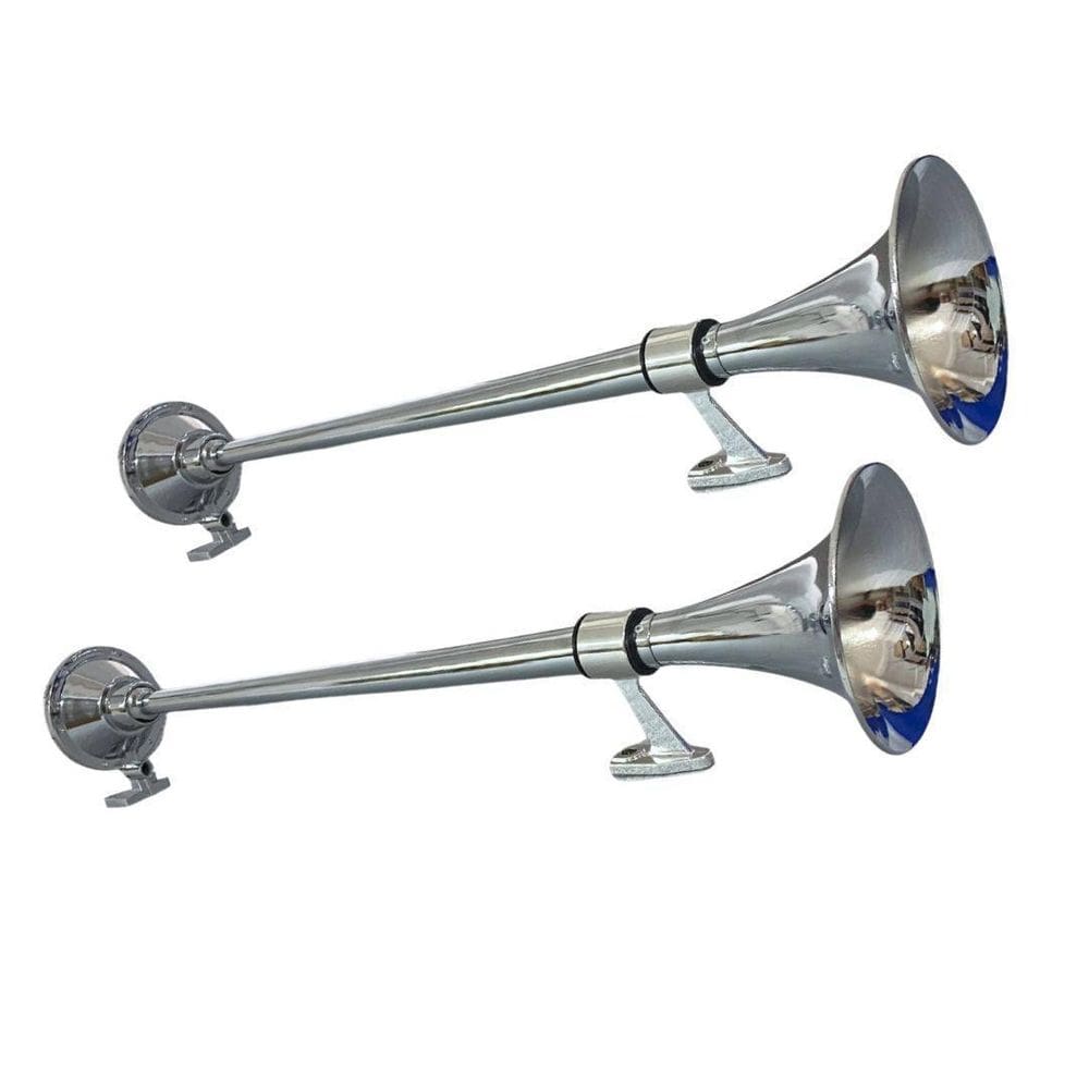 Kit Par Buzina Maritima 74Cm Completo 24V Válvula + Conexões