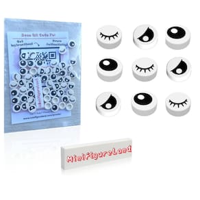 Peças LEGO, 50 peças, lote misto de azulejo branco 1X1 com olhos