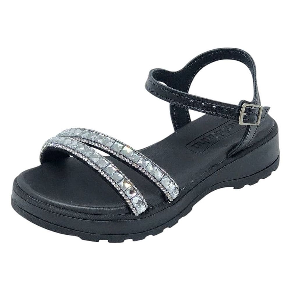 Sandália Infantil Menina Elegante Brilhante Molekinha