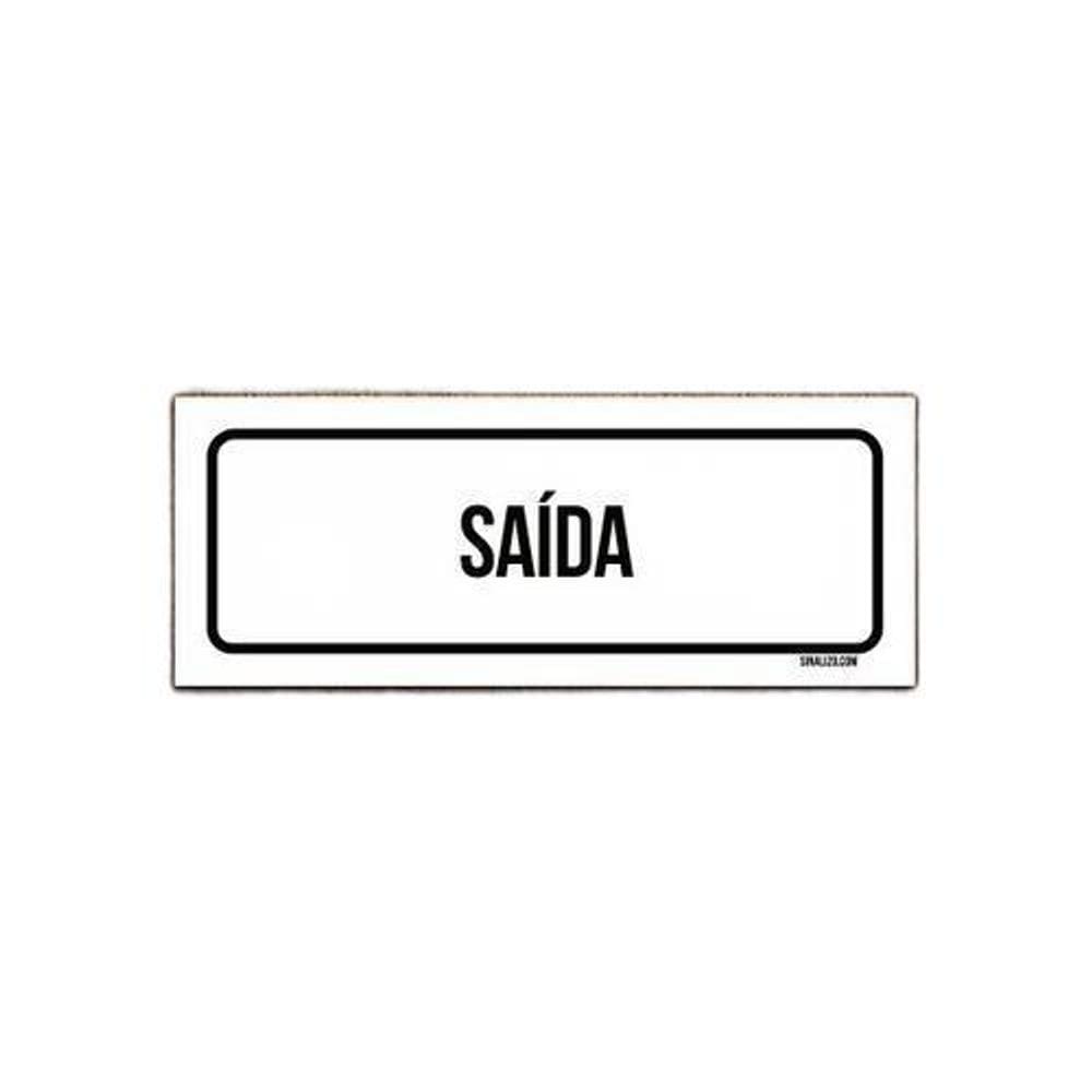 Placa Sinalização - Setor Saída  23X9