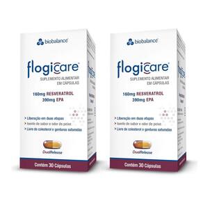 Kit 2 Flogicare Resveratrol Epa 30 Cáps Biobalance