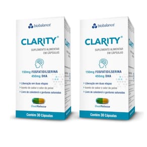 Kit 2 Clarity Fosfatidilserina 150Mg Dha 450Mg 30 Cáps