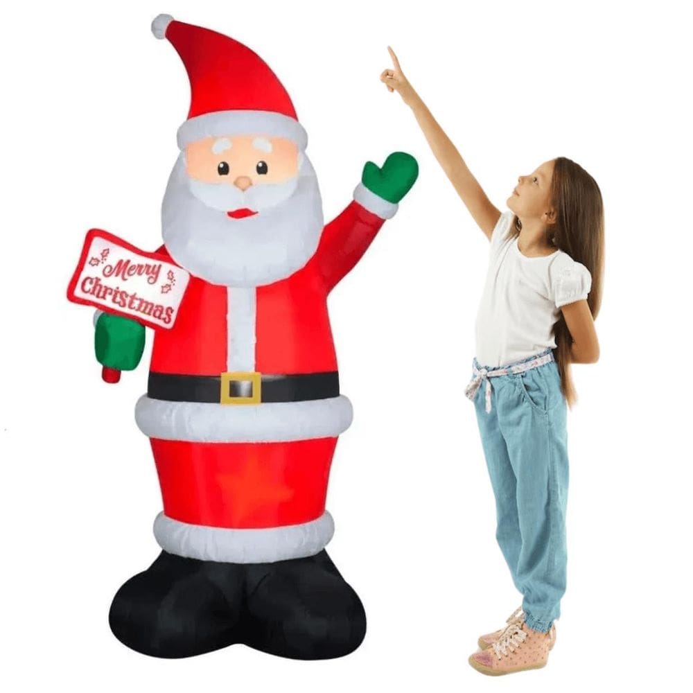 Papai Noel Inflável Iluminado Natal 1,4M Decoração Jardim