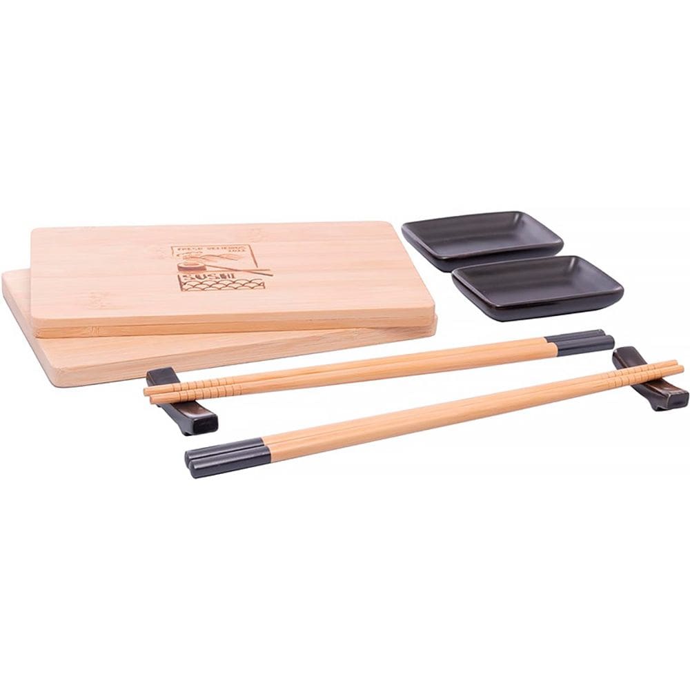 Conjunto de 8 pçs Comida Japonesa de Bambu Saporro 5460 - Lyor