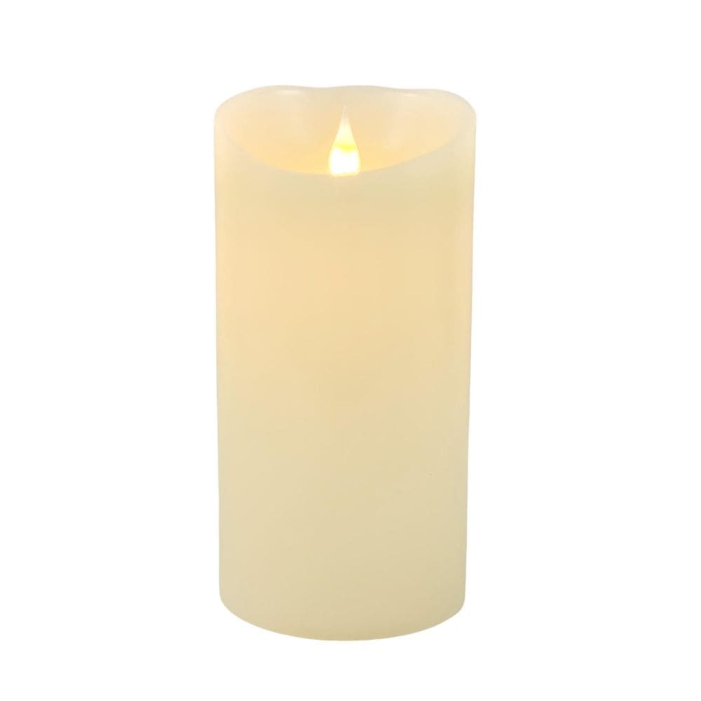 Vela De Led Cintilante Decorativa Redonda 20X10Cm Parafina