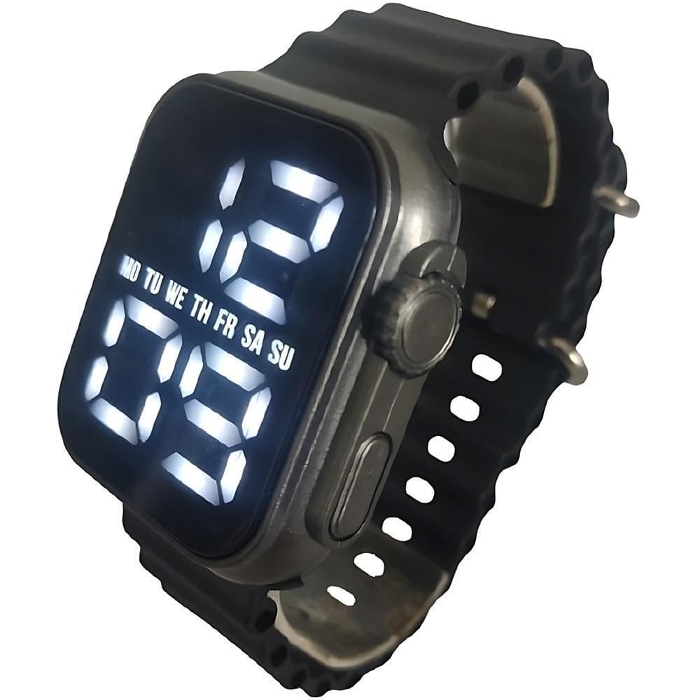 Relogio Masculino Feminino Led Preto Digital Silicone 2025