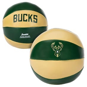 Bolas de basquete de brinquedo Franklin Sports NBA Milwaukee Bucks, pacote com 2