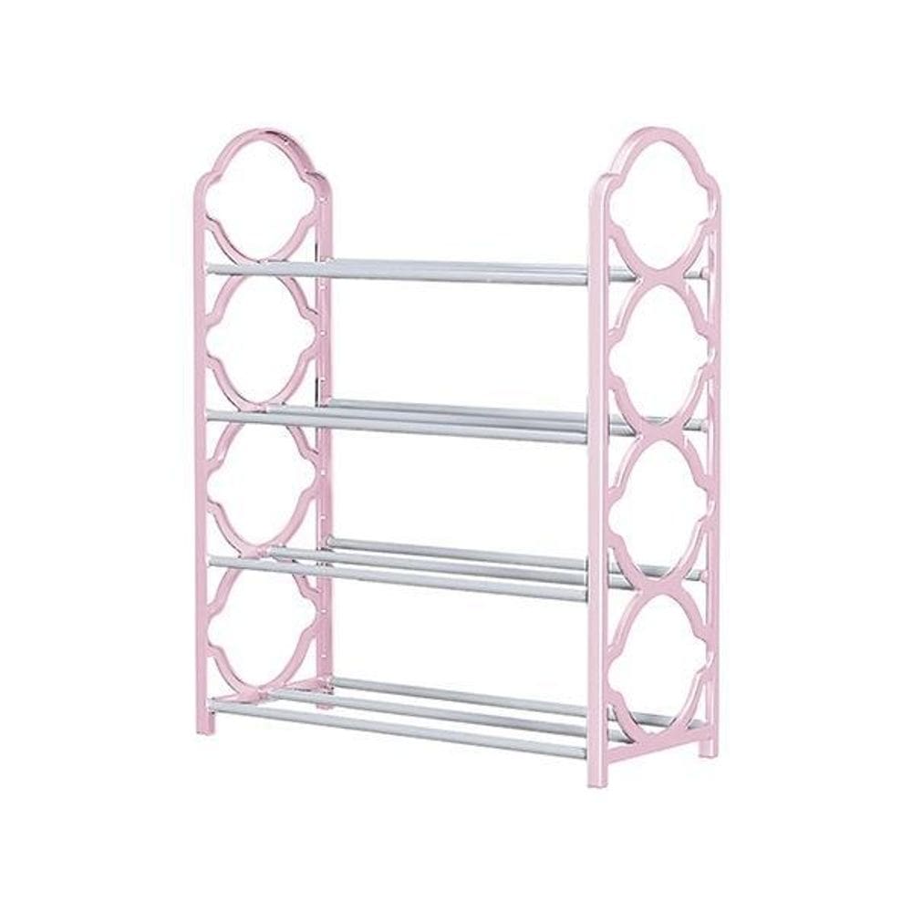 Organizador De Sapatos Preto Com 4 Andares Para Calçados