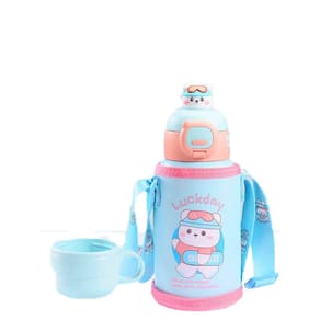 Garrafa Térmica Luckyday Ursinho 500ml TOP1468 - DL Festas