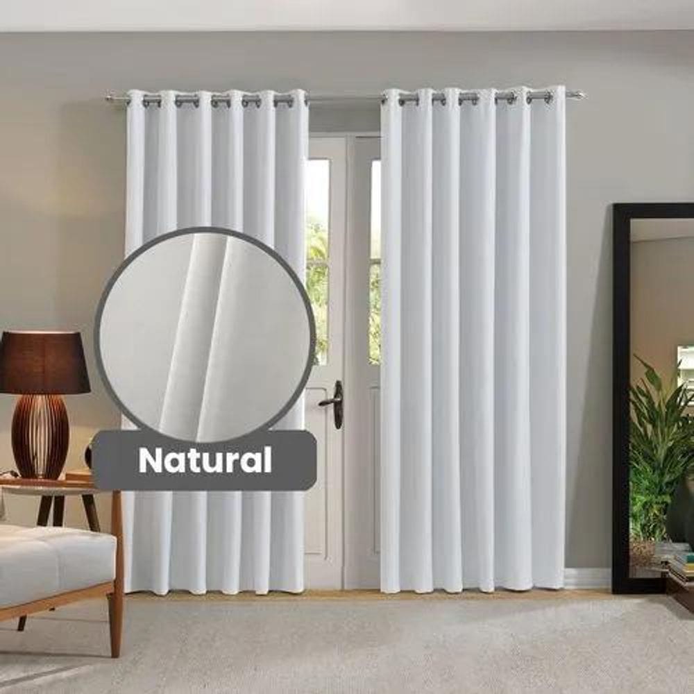 Cortina Blackout 100% Confort 4,2 X 2,3 Bella Janela Natural