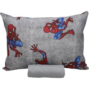Jogo Cama 100% Algodão Homem Aranha Com Elástico Malha 2 Pçs