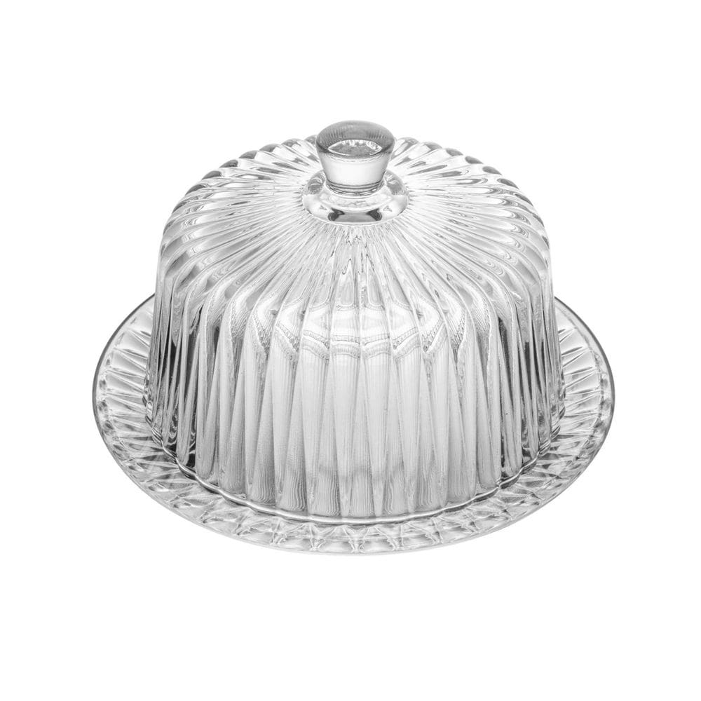 Queijeira de Cristal com Tampa Radial 20x20x12,5cm 220380 - Lyor