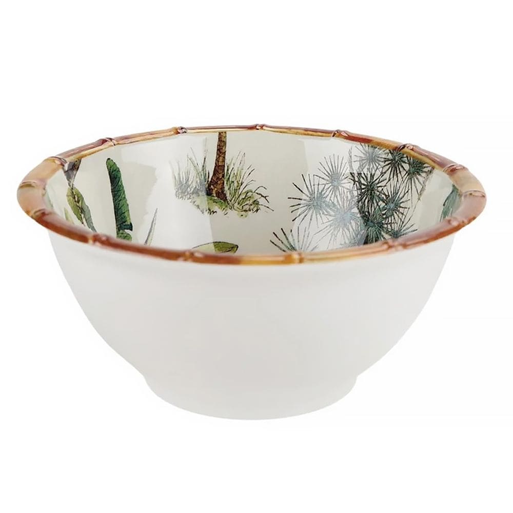 Bowl Grande Melamina Borda Bambu Desenho 25x11cm 50101 - EntreCasa