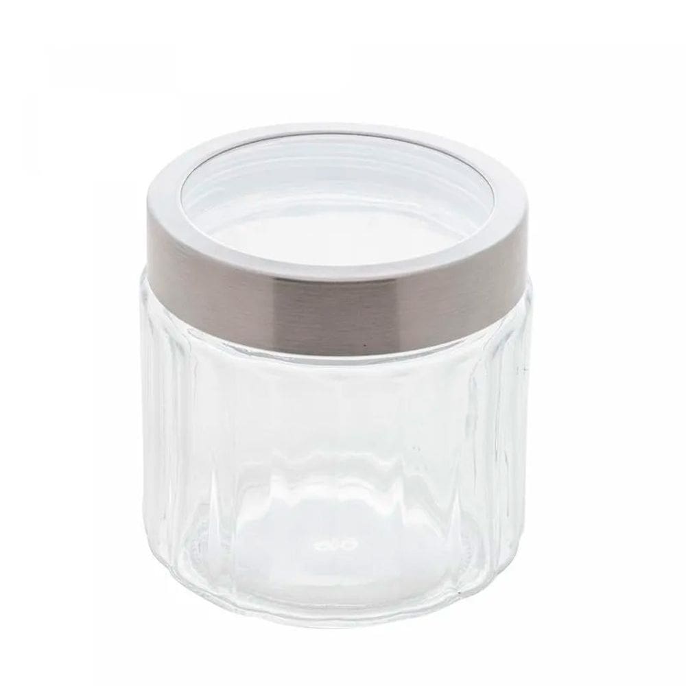 Porta Mantimentos de Vidro com Tempa de Aço Inox Sydney 870ml 7117 - Lyor