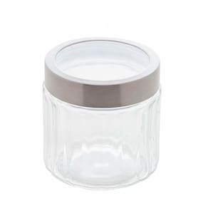 Porta Mantimentos de Vidro com Tempa de Aço Inox Sydney 870ml 7117 - Lyor