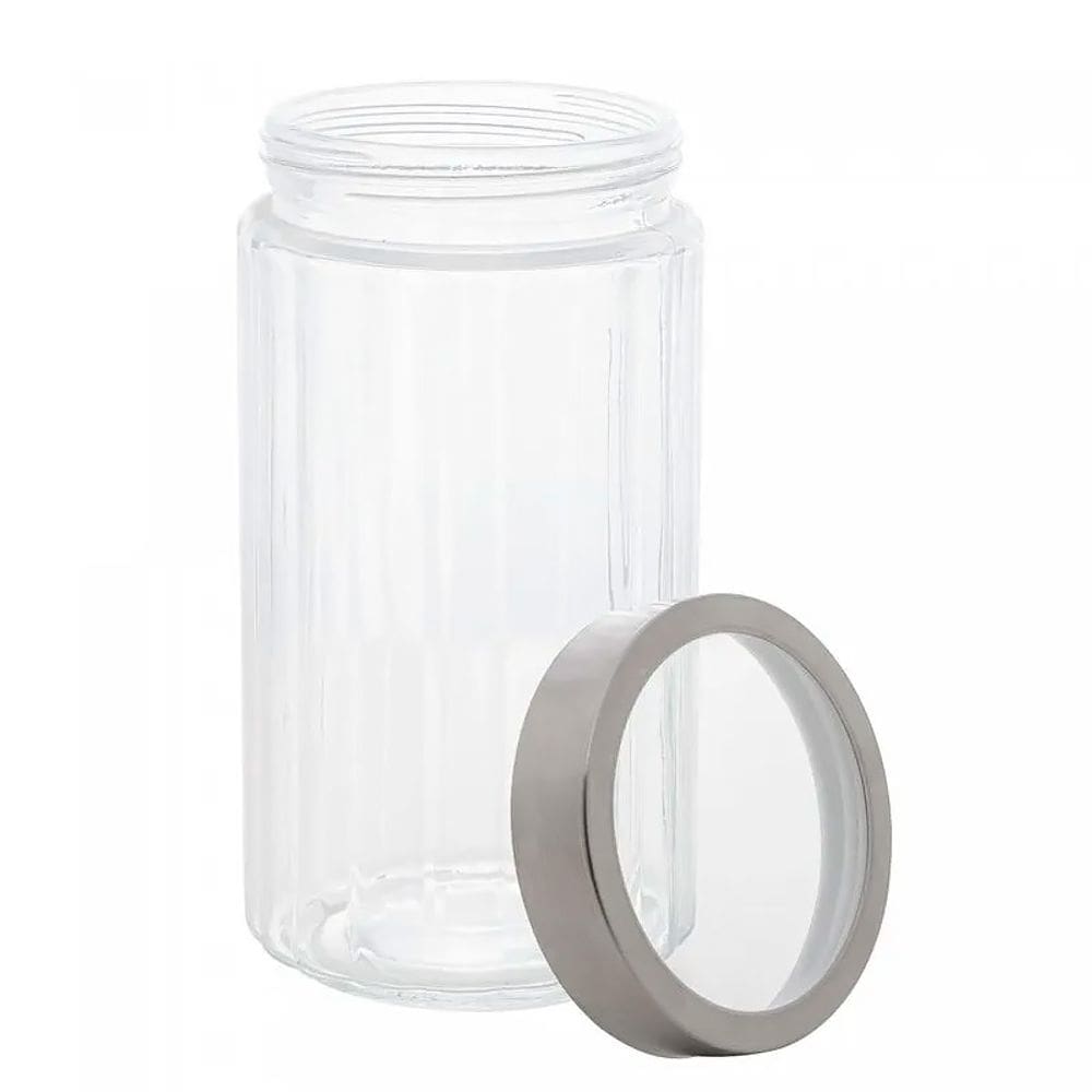 Porta Mantimento de Vidro com Tampa de Aço Inox e Acrílico Sydney 1,6L 7119 - Lyor