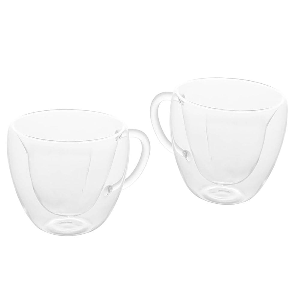 Conjunto 2 Xícaras para Chá Dupla Parede de Vidro Borossilicato Resistente ao Calor Heart 230ml 1375 - Lyor