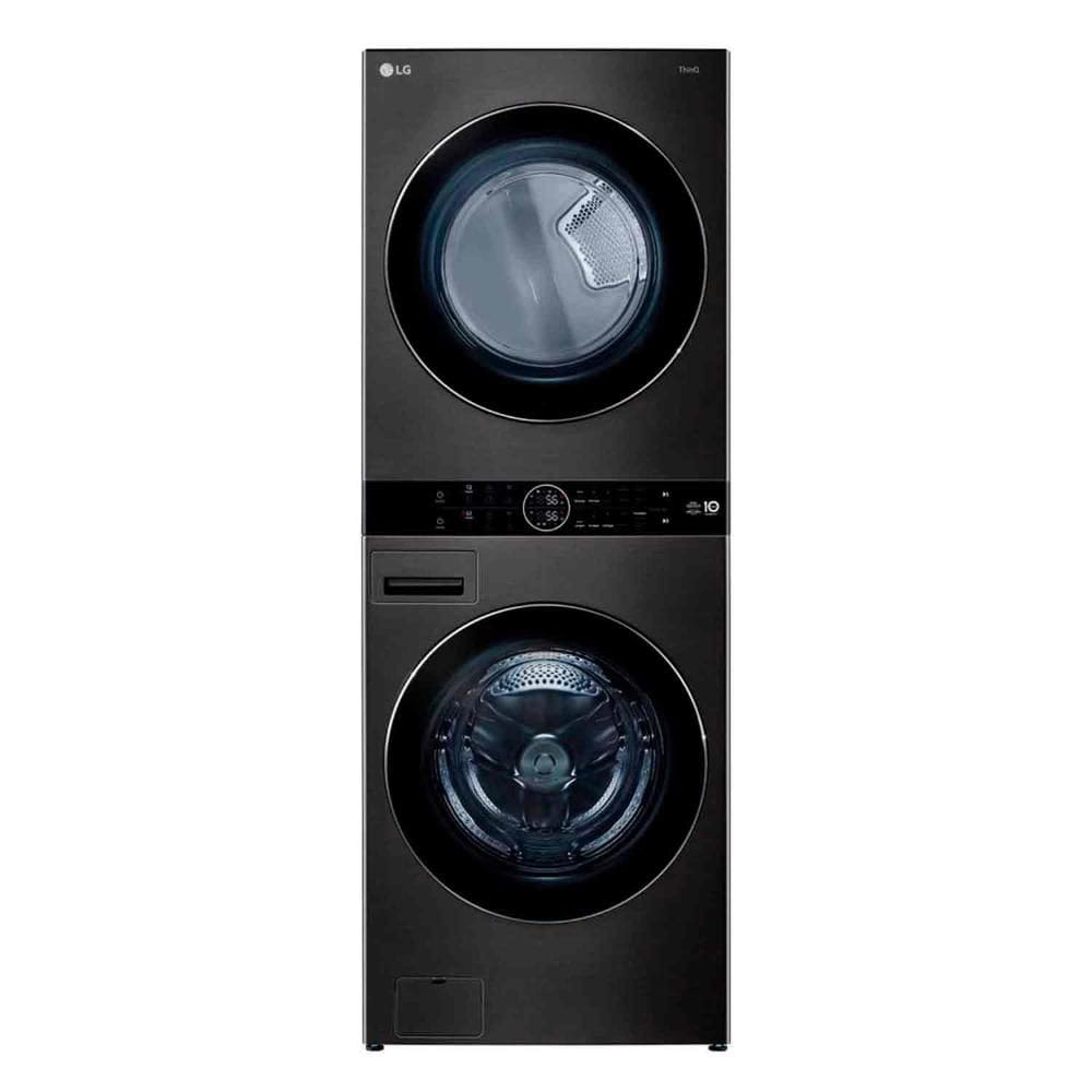 Lava & Seca 17Kg Smart LG WashTower Aço Escovado Preto 06 Programas de Lavagem e Inteligência Artificial AIDD - WK1