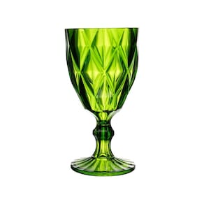 Taça de Acrílico Diamond Verde 330ml 220407 - Lyor